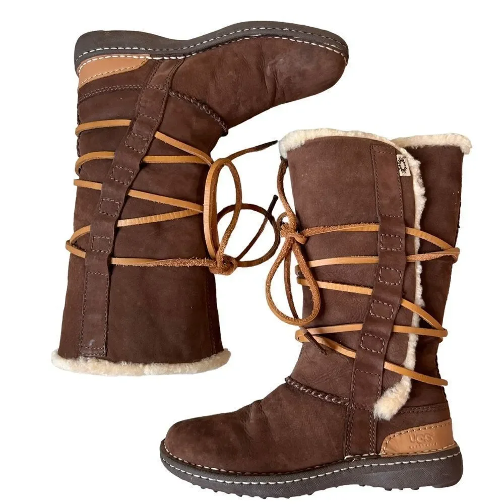 UGG Australia CATALINA Tall Boots Goober Chocolate Brown